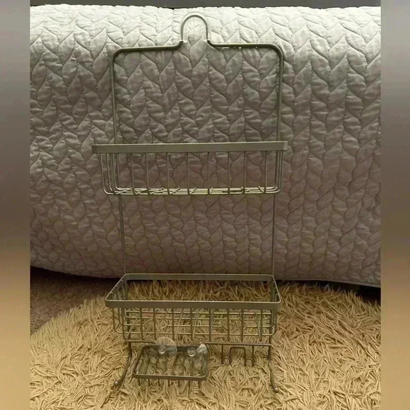 Hanging Shower Caddy with 2 Wall Clings - Picture 1 of 11